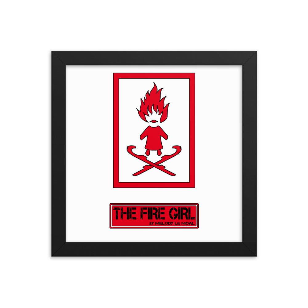 Poster premium encadré "the fire girl by melody le moal"