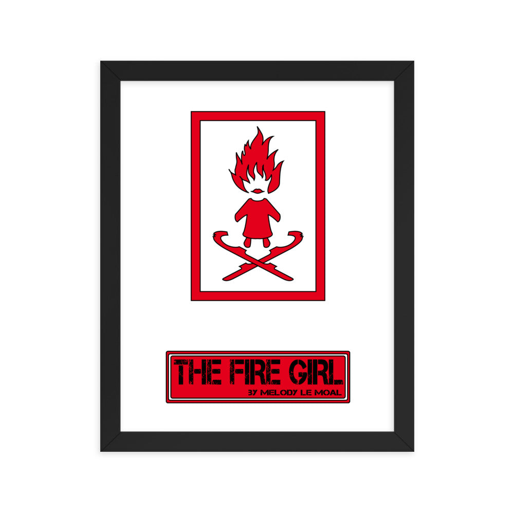 Poster premium encadré "the fire girl by melody le moal"