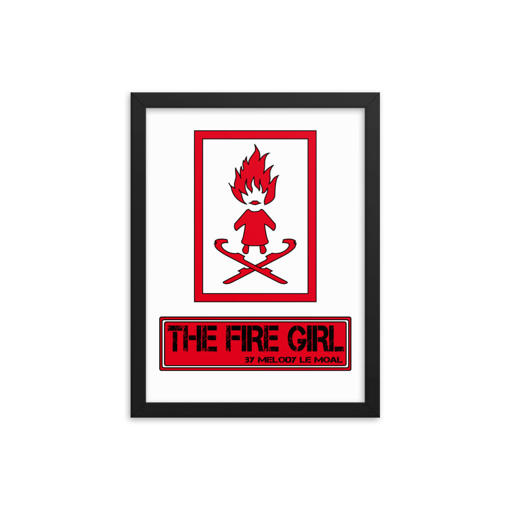 Poster premium encadré "the fire girl by melody le moal"