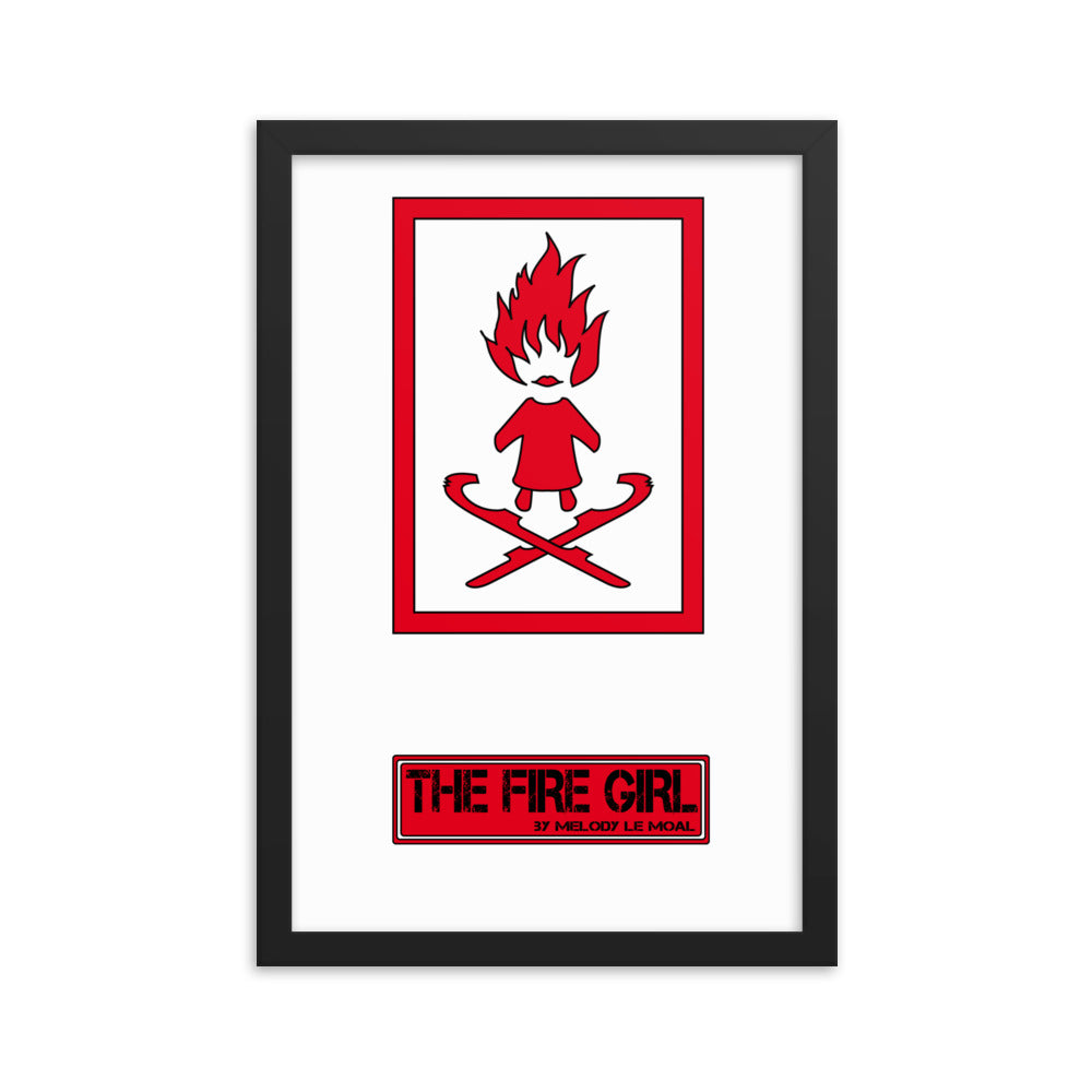 Poster premium encadré "the fire girl by melody le moal"