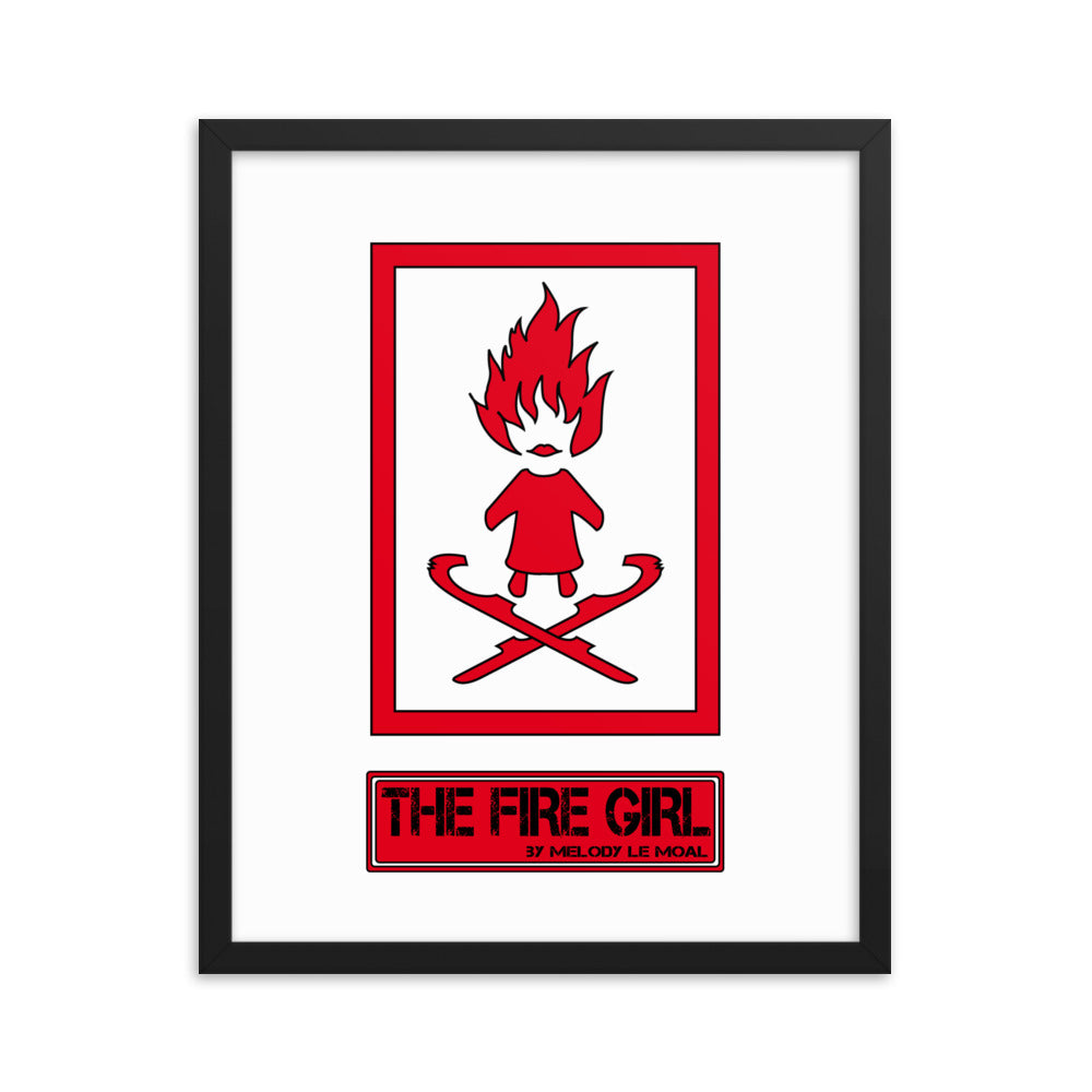 Poster premium encadré "the fire girl by melody le moal"