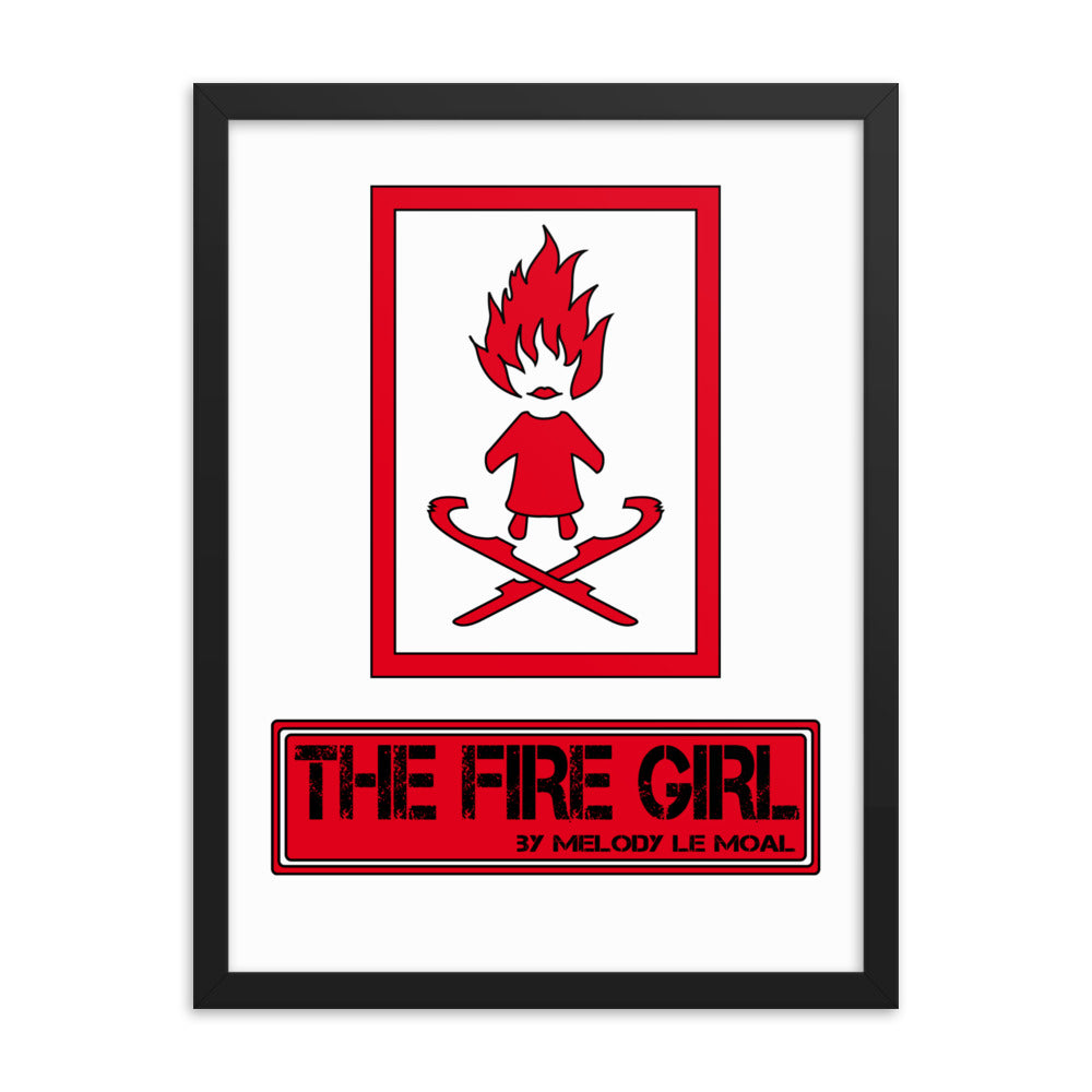 Poster premium encadré "the fire girl by melody le moal"