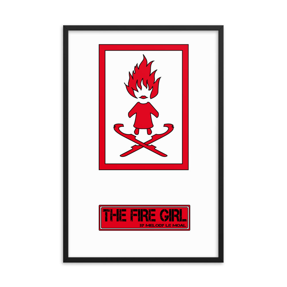 Poster premium encadré "the fire girl by melody le moal"