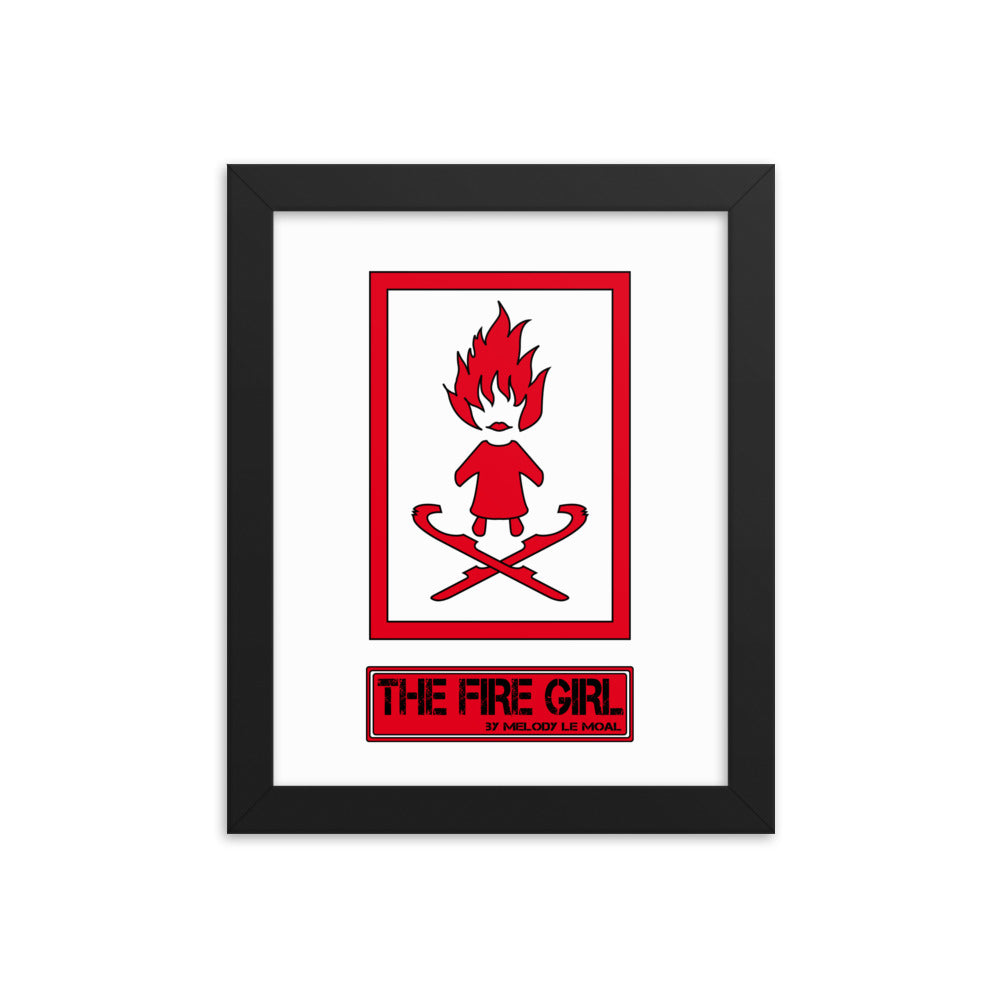 Poster premium encadré "the fire girl by melody le moal"